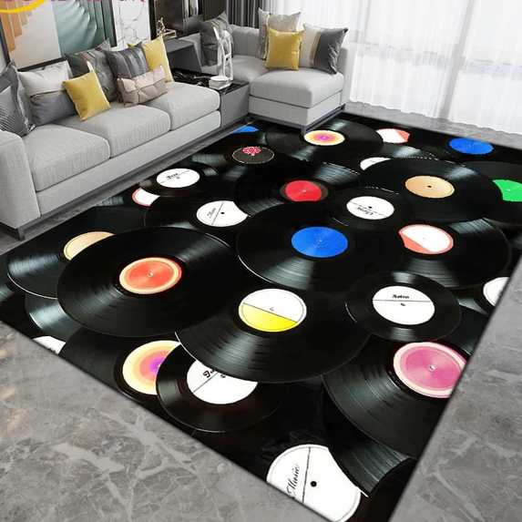 Colorful Vinyl Record Carpet - Artistic Pod
