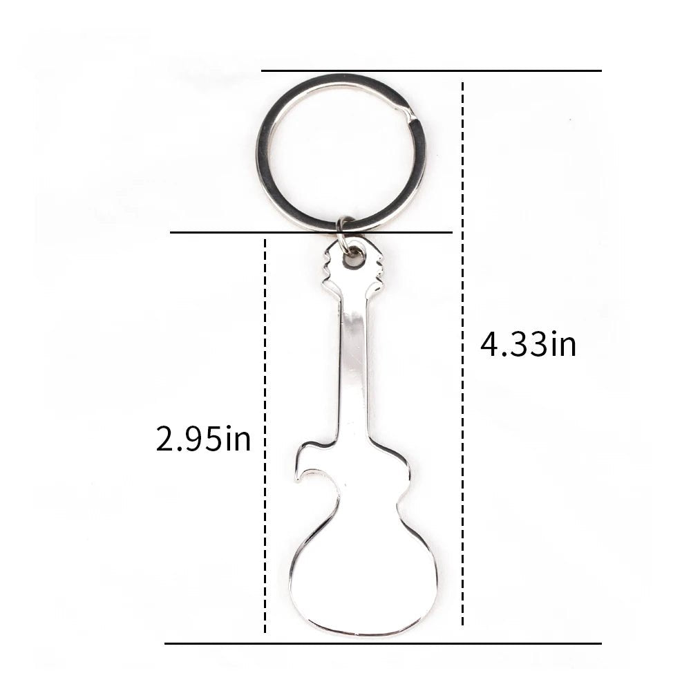 Guitar Bottle Opener Keychain