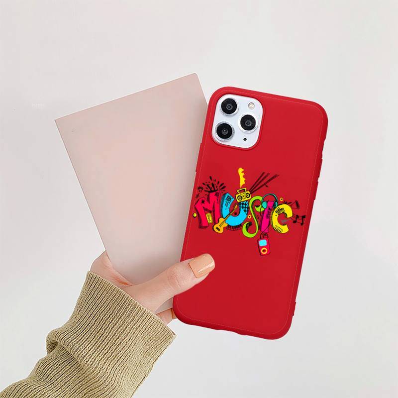Music Notes Red iPhone Case