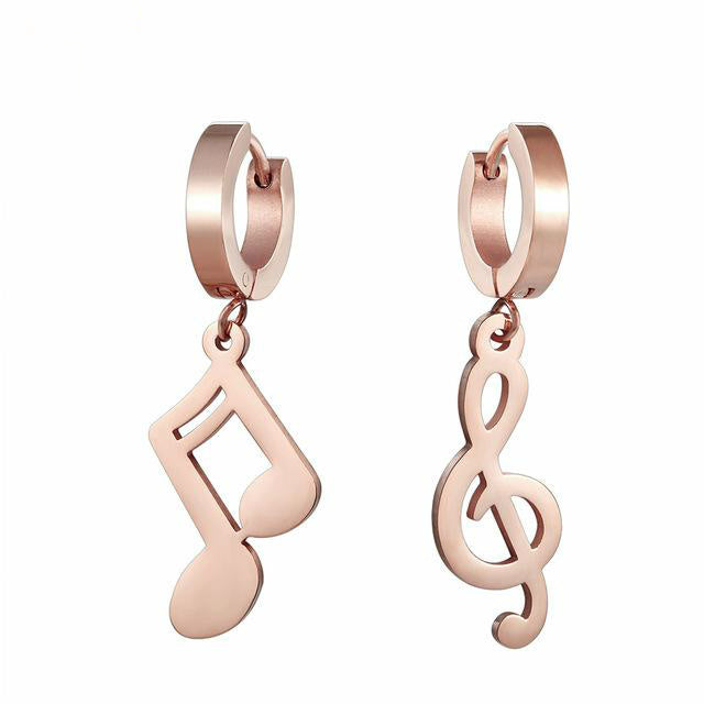 Musical Note Clip Earrings