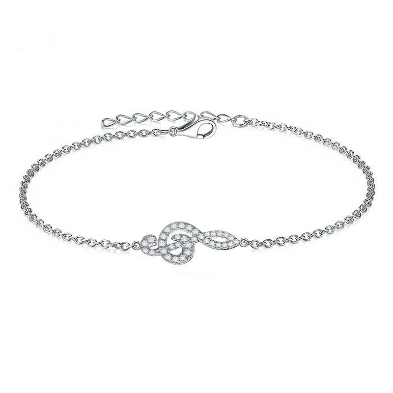Silver Musical Note Bracelet