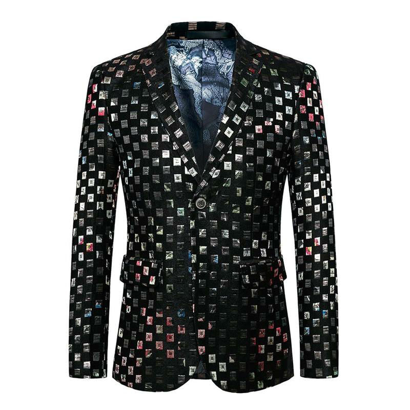 Lattice Printed Blazer