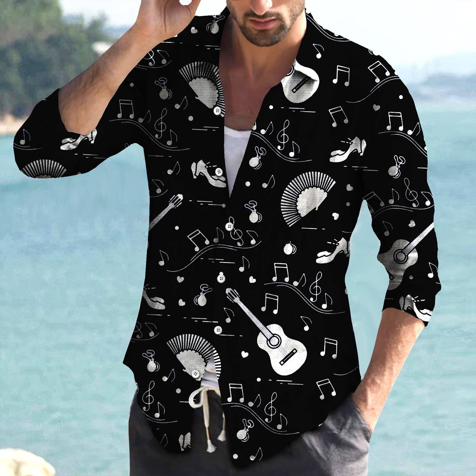 Guitar Printed Men's Shirt