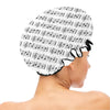 Music Notes White Shower Cap