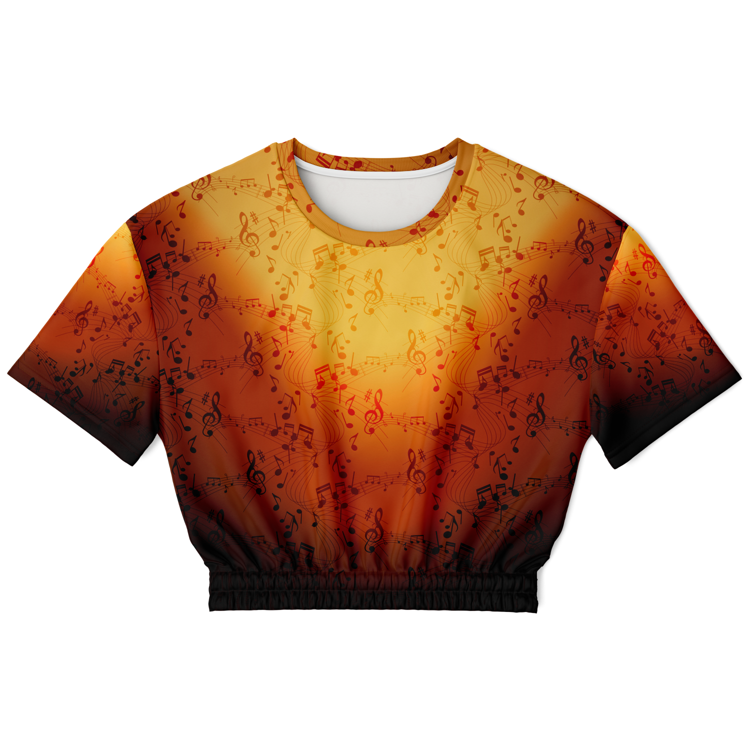 Music Notes Cropped Sweatshirt