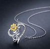 Music Notes Heart Sunflower Necklace