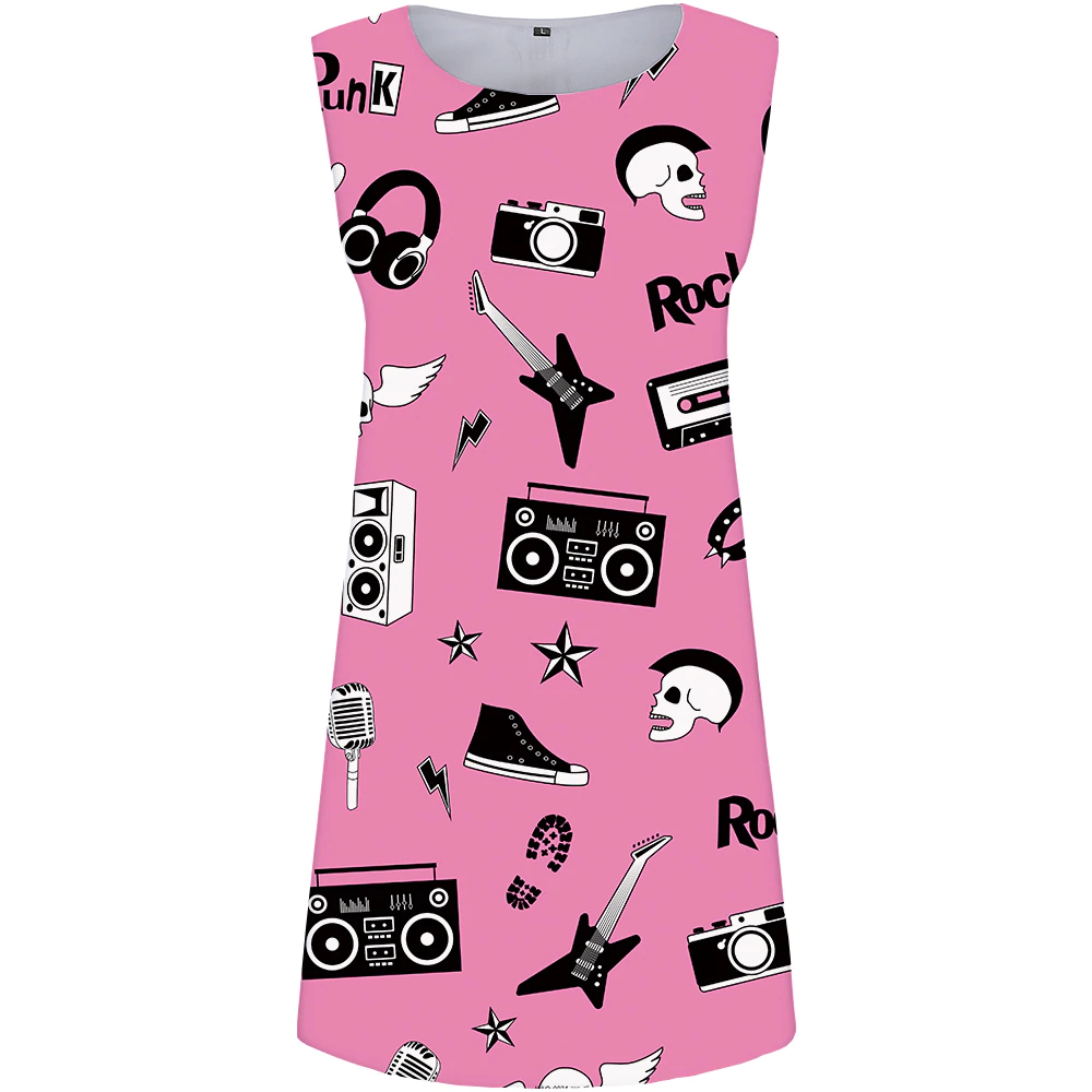 Pink Elegant Music Dress