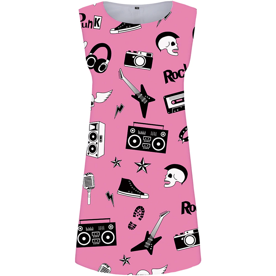 Pink Elegant Music Dress