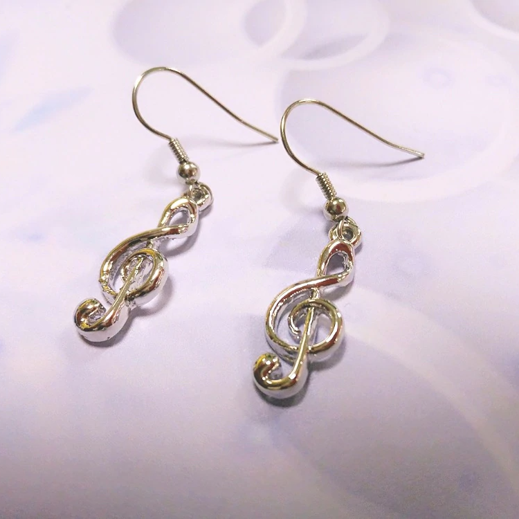 Treble Clef Hook Earrings