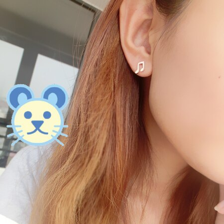 Gold-Color Music Notes Earrings