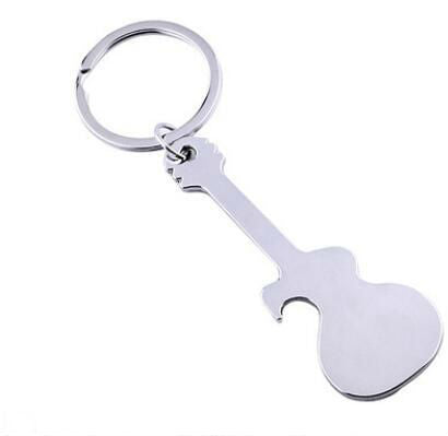 Music Guitar Beer Opener Keychain
