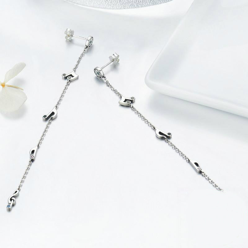 Musical Note Long Earrings