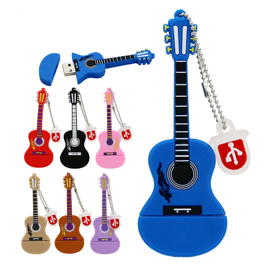 Silicone Guitar USB Flash Drive