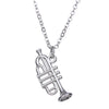 Music Instrument Trumpet Pendant Necklace