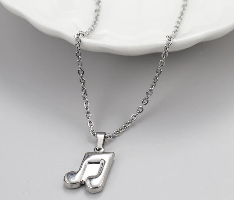 Music Eighth Note Necklace