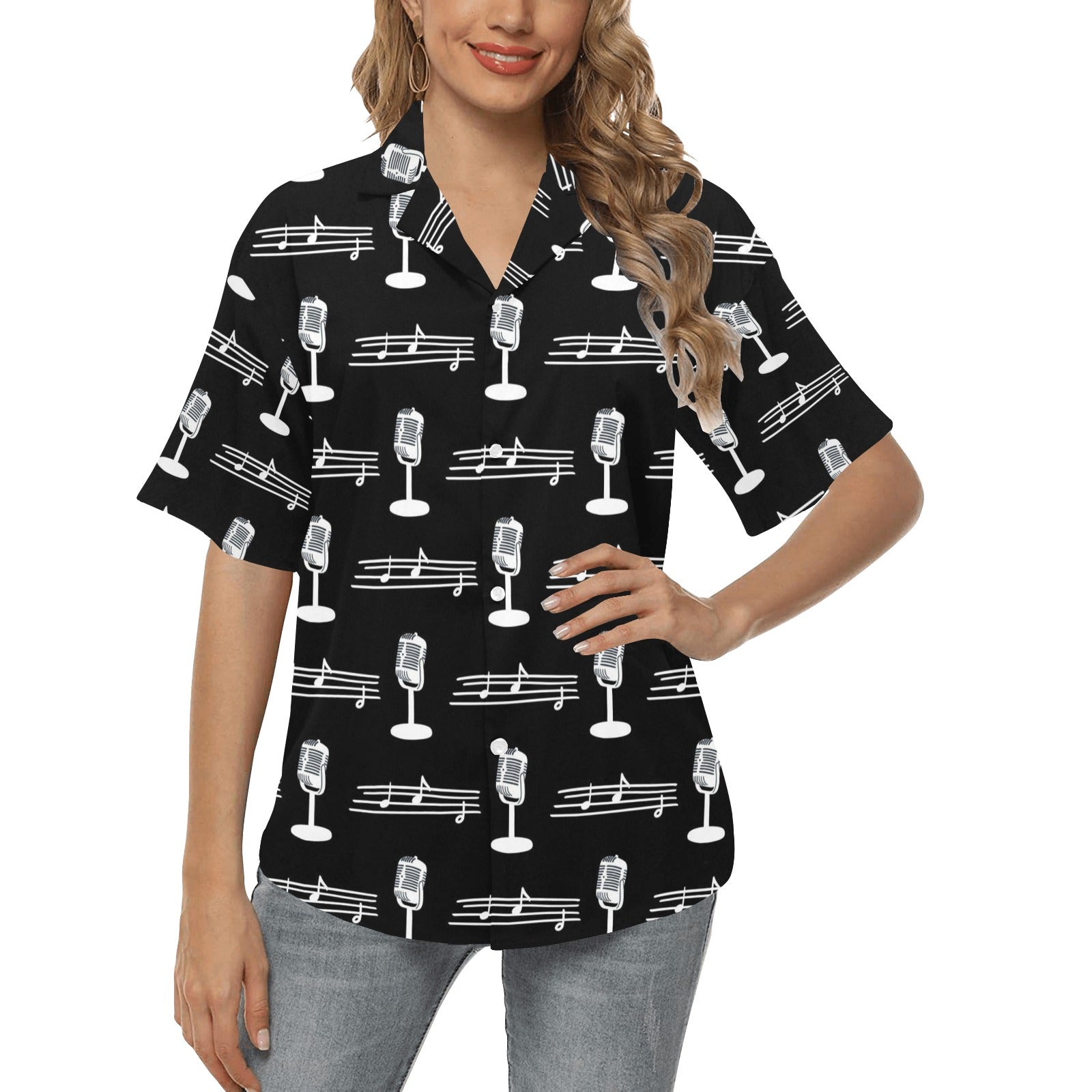 Music Microphone Hawaiian Shirt