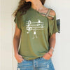 Funny Music Score Cross Bandage T-shirt