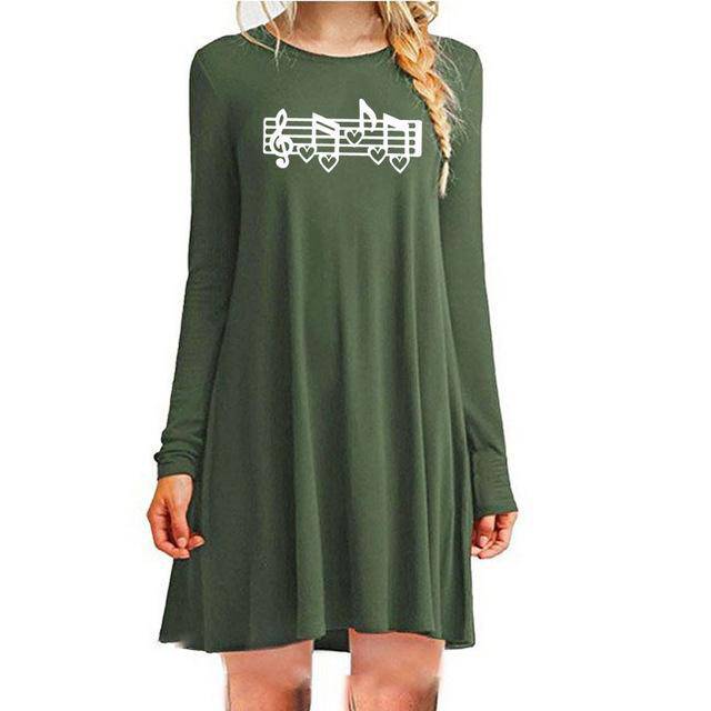 Lovely Music Scores Casual Dress