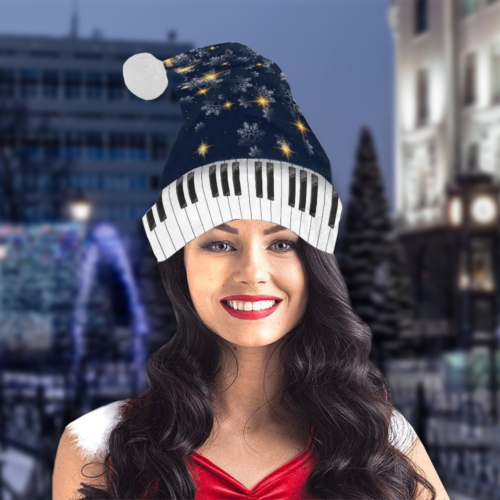 Piano Keys Christmas Santa Hat