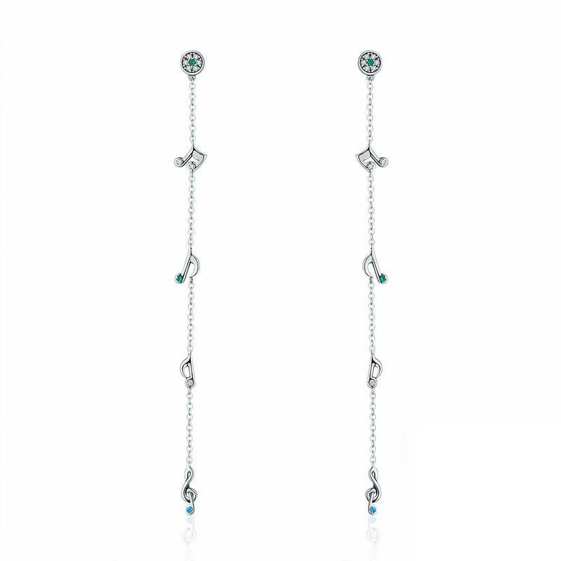 Musical Note Long Earrings