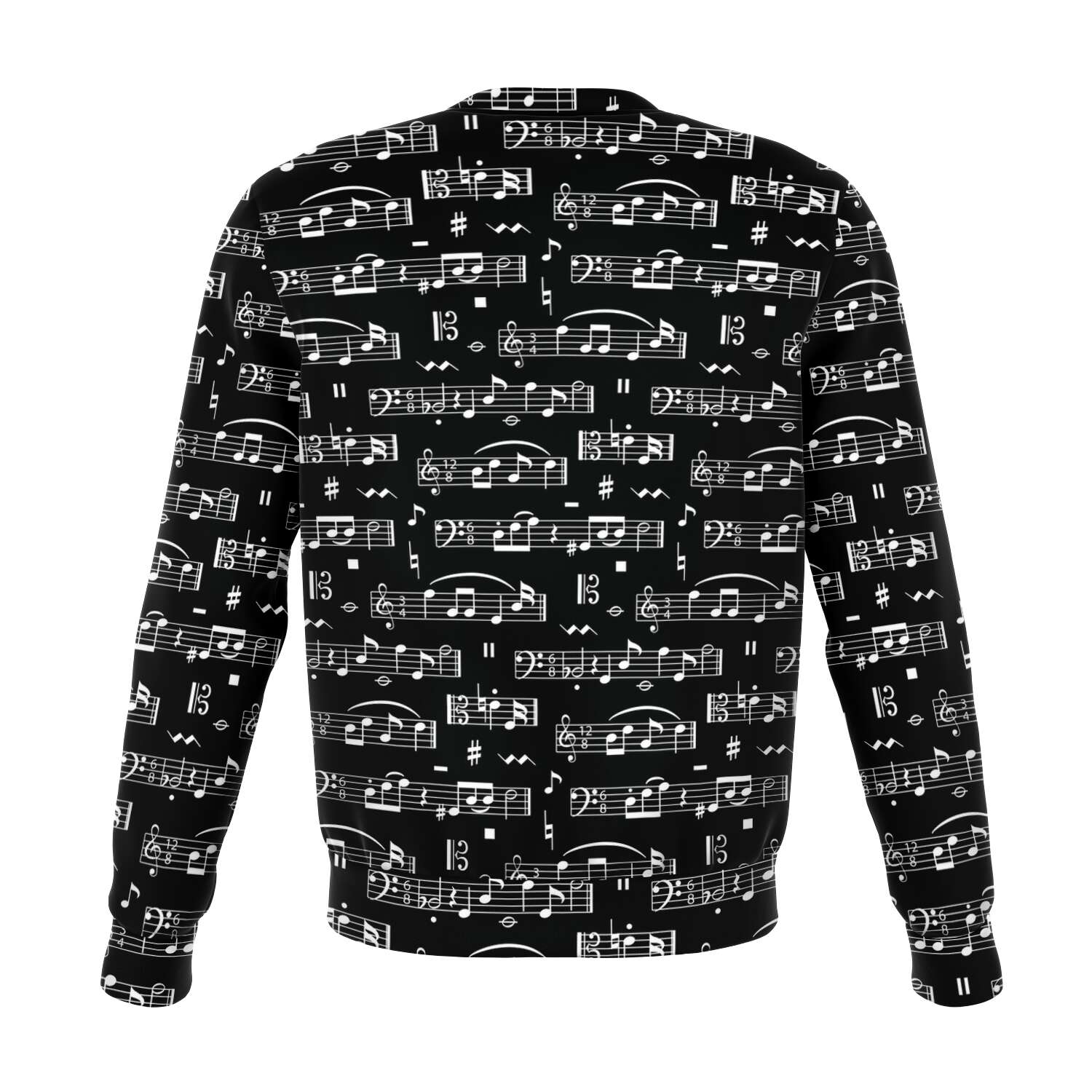 Piano Keys Music Notes Black Sweatshirt