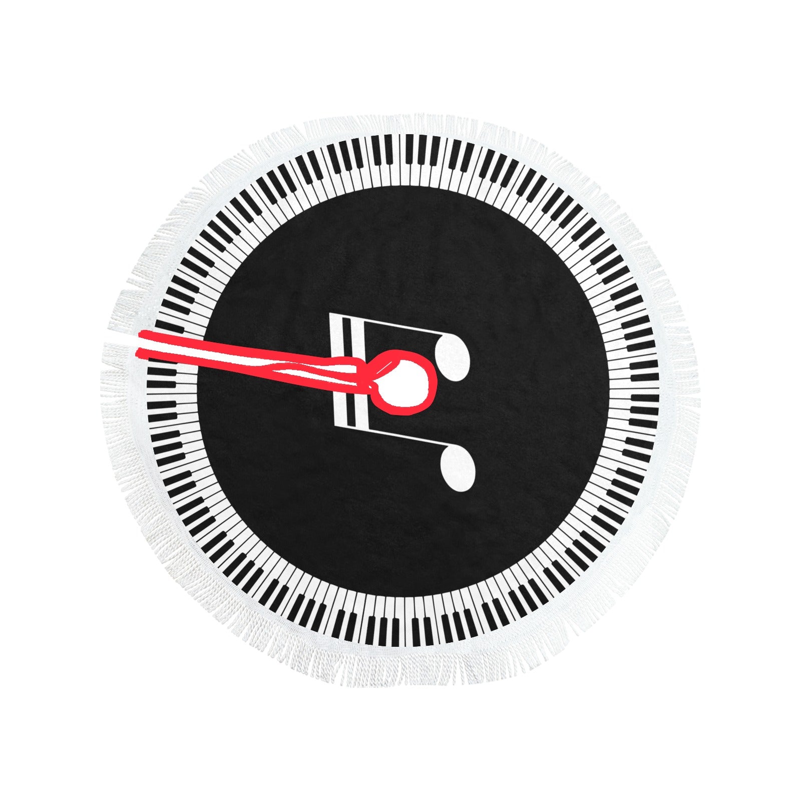 Piano Keys Christmas Tree Skirt