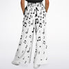 Music Notes White Flare Jogger