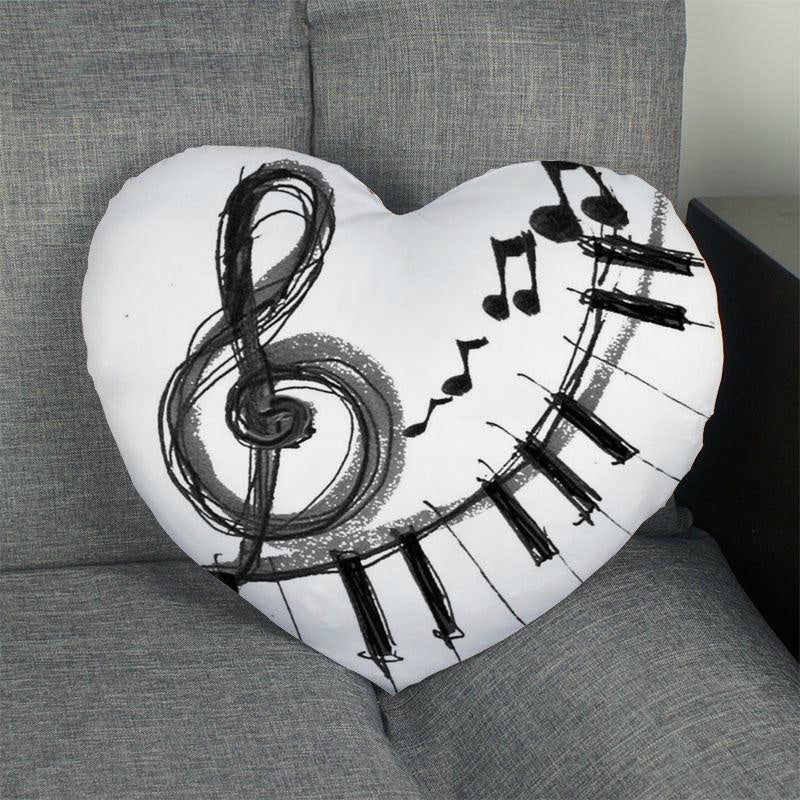 Music Art Heart-Shape Pillowcases