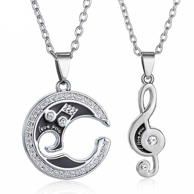 Music Note Couple Necklace