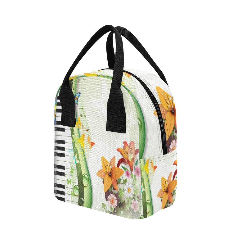 Piano Keys Floral Lunch Bag - { shop_name }} - Review