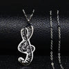 Free - Piano Keys Treble Clef Necklace