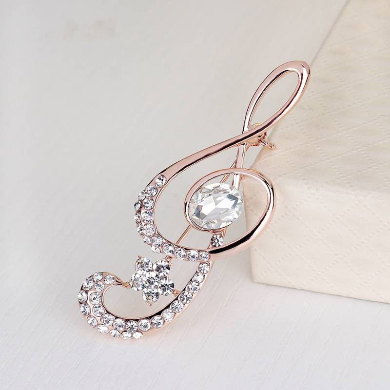 Free - Shinning Treble Clef Brooch
