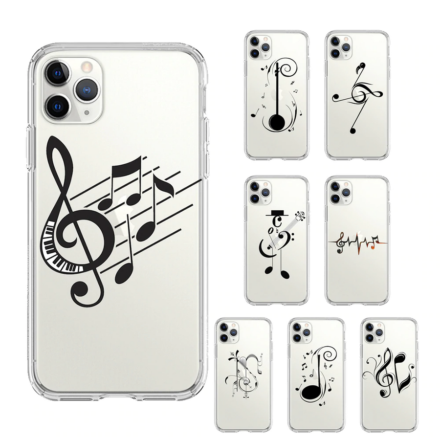 Transparent Music Design iPhone Case