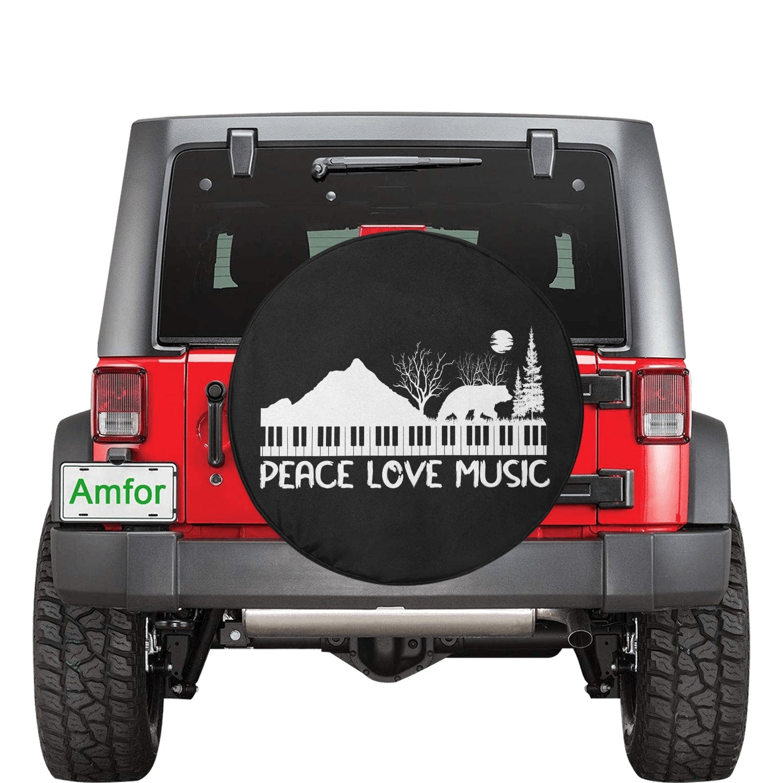 Piano Keys Tire Cover