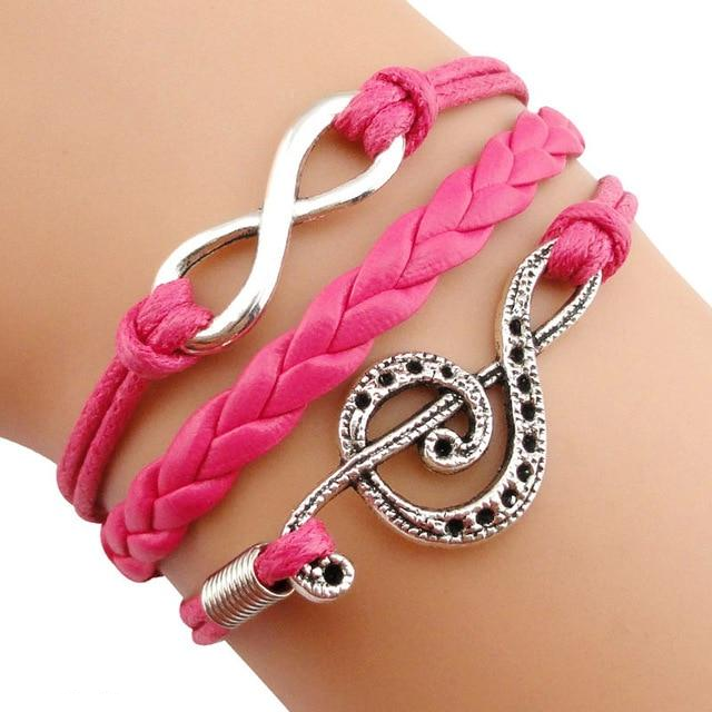 Music Leather Wrap Bracelet
