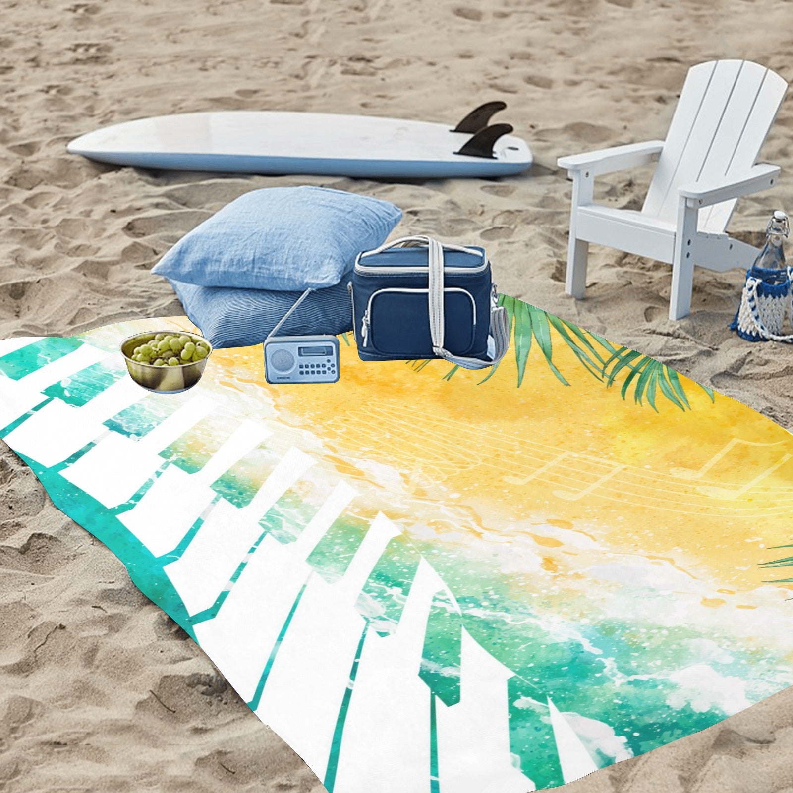 Piano Keys Summer Waterproof Picnic Mat