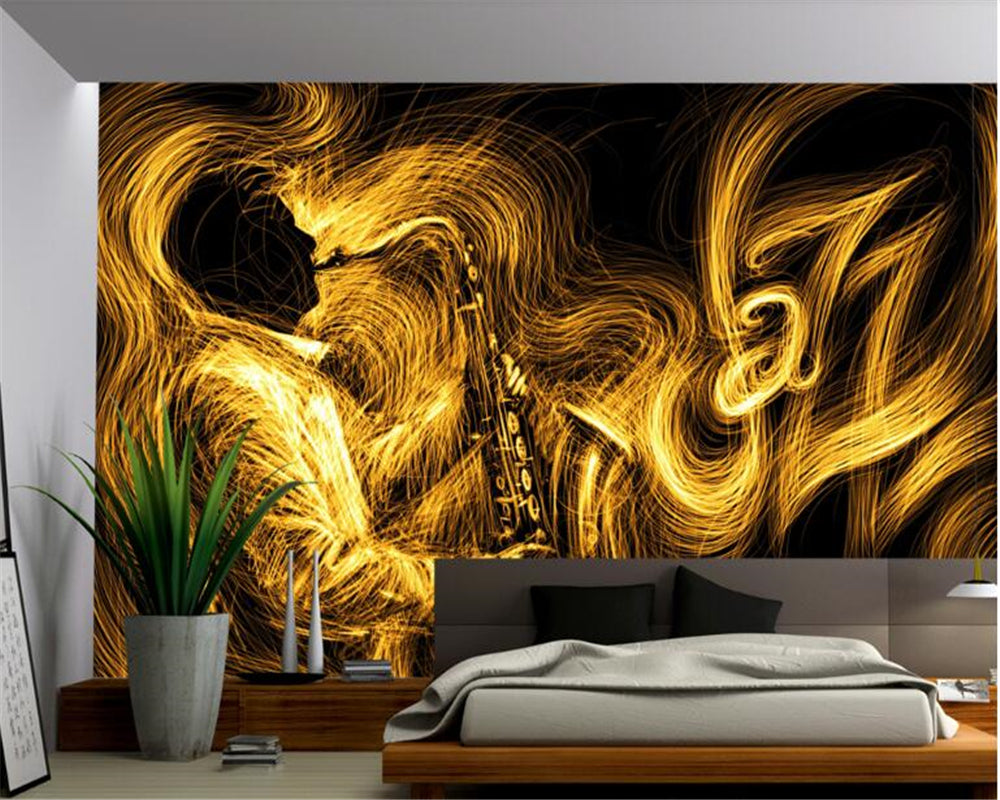 Golden Saxophone Wallpaper