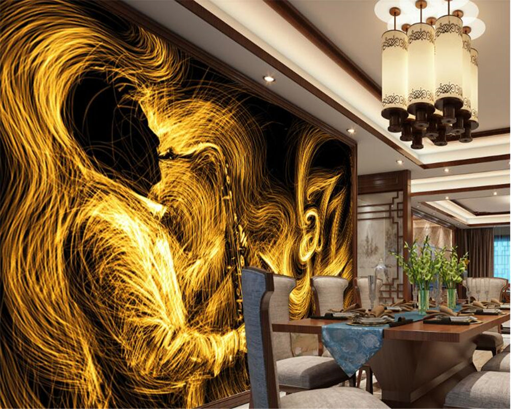 Golden Saxophone Wallpaper