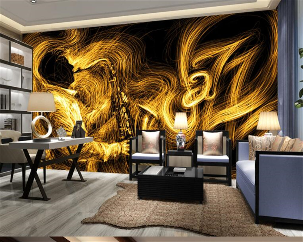 Golden Saxophone Wallpaper