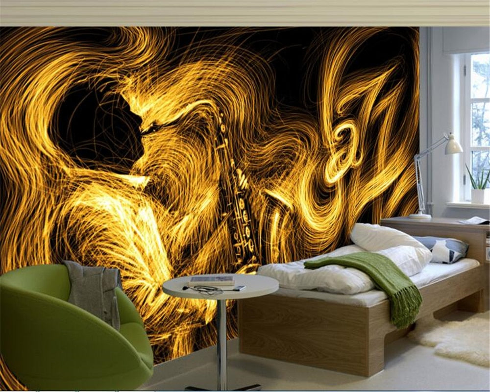 Golden Saxophone Wallpaper