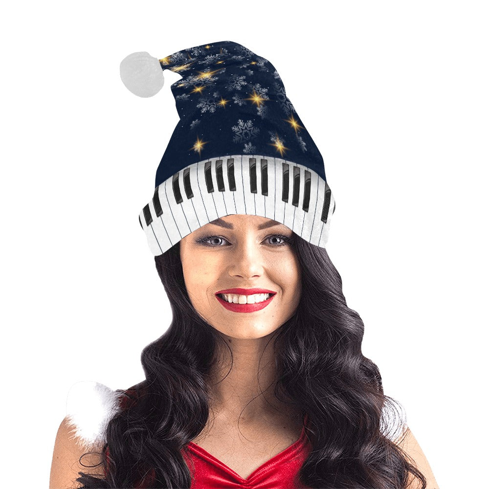 Piano Keys Christmas Santa Hat
