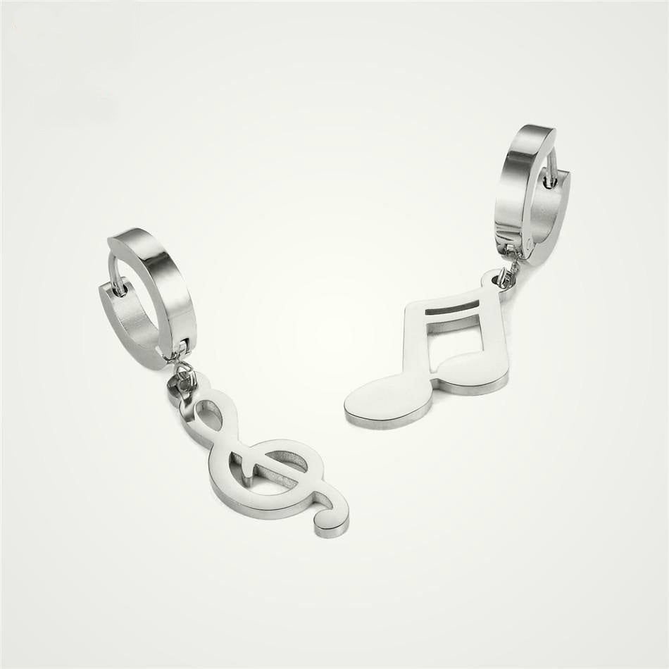 Musical Note Clip Earrings
