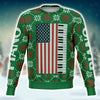 Piano Christmas Green Sweatshirt