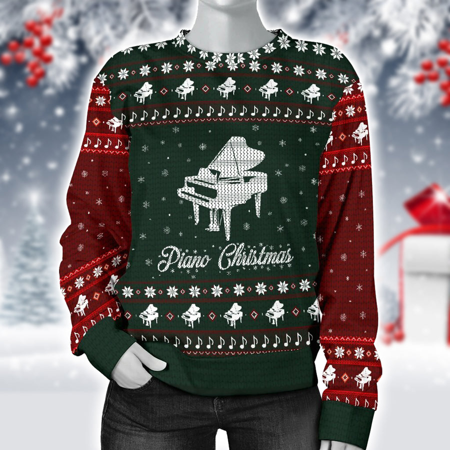 Piano Christmas Women's Sweater