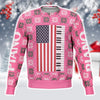 Piano Christmas Pink Sweatshirt