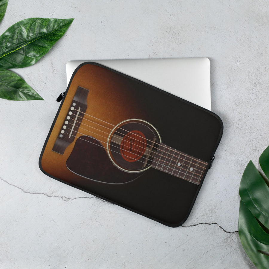 Black Guitar Laptop Sleeve