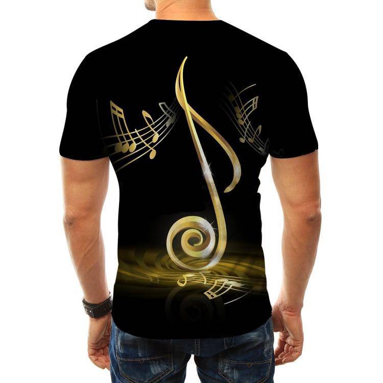 Short Sleeve Music Notes T-shirt