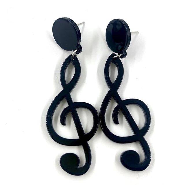 Free - Music Notes Acrylic Drop Earrings