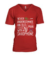 Saxophone V-Neck - Cherry Red / S - { shop_name }} - Review