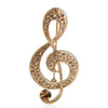 Free - Retro Music Note Crystal Brooches